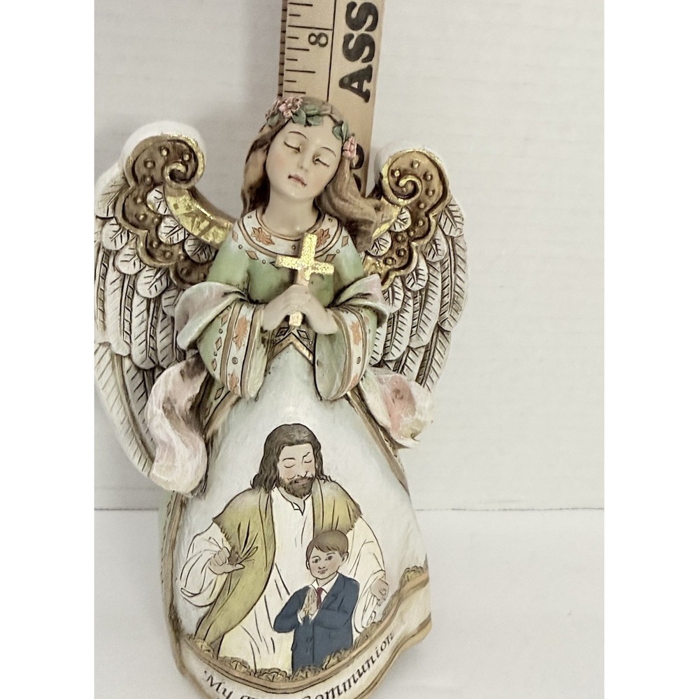 Jim Shore Heartwood Creek Angel Figurine 7.5" My First Communion BOY  Jesus RET. - Picture 5 of 9